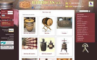 Toneler�a y decoraci�n r�stica: Web Tienda Online