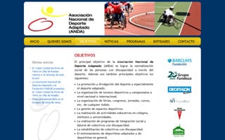 Asociaci�n Nacional de Deporte Adaptado (A.N.D.A.): Web a Medida