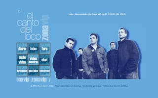 Web El canto del loco Zona VIP 2002: Web a Medida