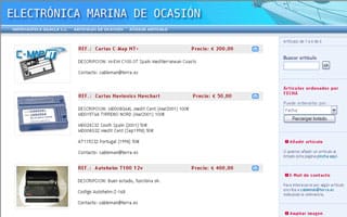 Web Electr�nica marina de ocasi�n: Web Tienda Online