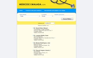Web Medicos de M�laga: Web a Medida