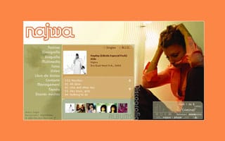 Web Oficial  Najwa Nimri 2003: Web a Medida
