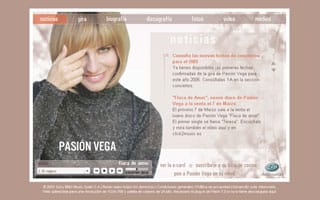 Web Oficial Pasi�n Vega 2005: Web a Medida
