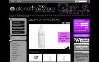 Planet Hair Store: Web Tienda Online