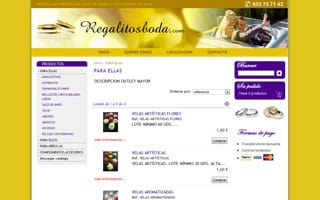 Venta regalos y art�culos de boda: Web Tienda Online