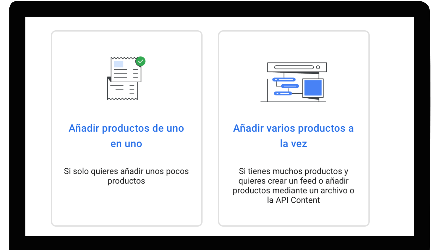 Formas de añadir productos en Google Shopping